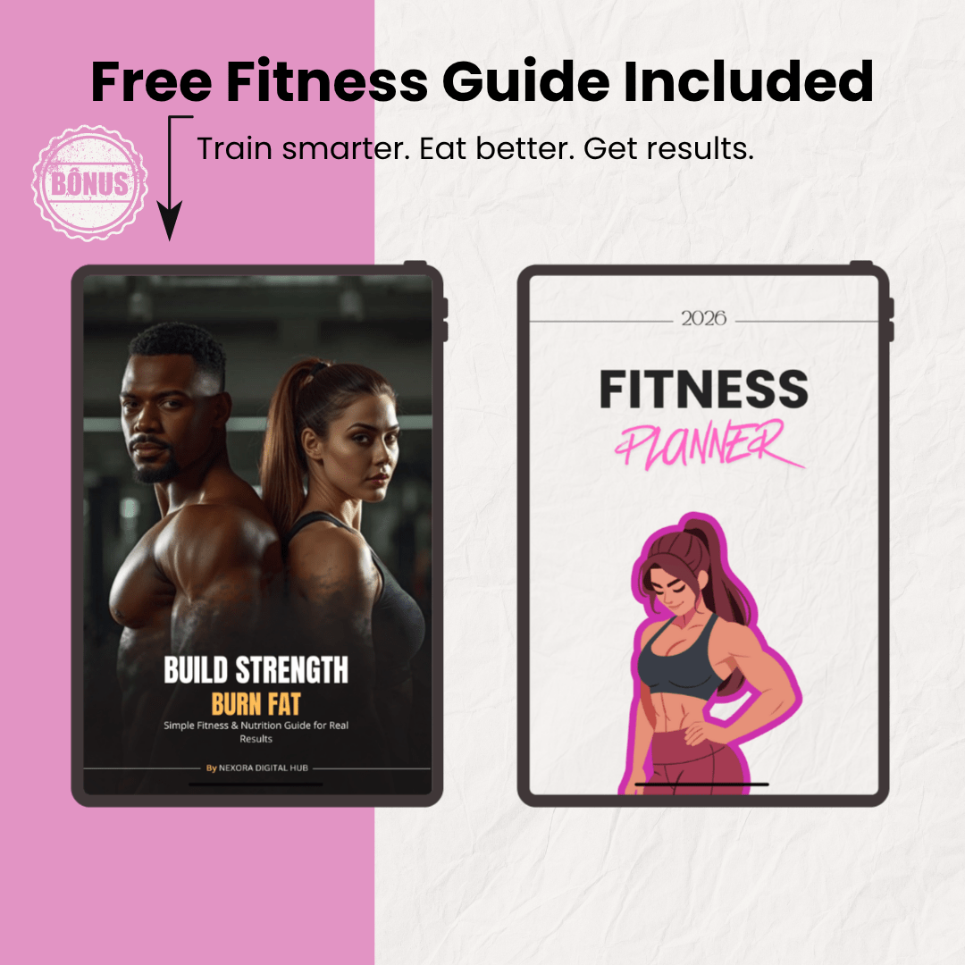 2026 Fitness Planner | Interactive PDF | Weight Loss Tracker | 59+ Pages