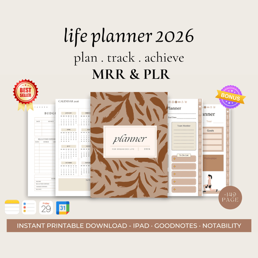 Life Planner 2026 | Digital Planner PDF | Goodnotes iPad Planner | 149+ Pages