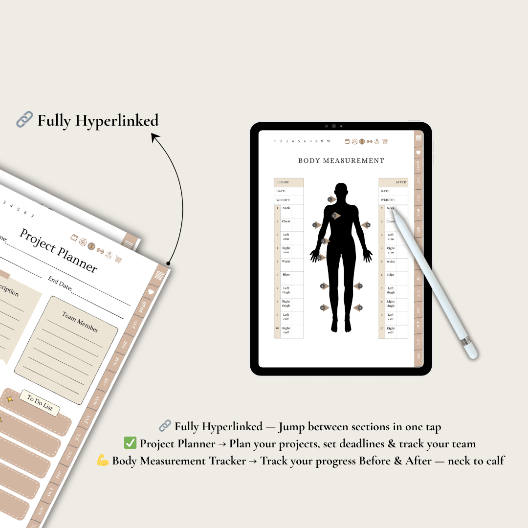 Life Planner 2026 | Digital Planner PDF | Goodnotes iPad Planner | 149+ Pages