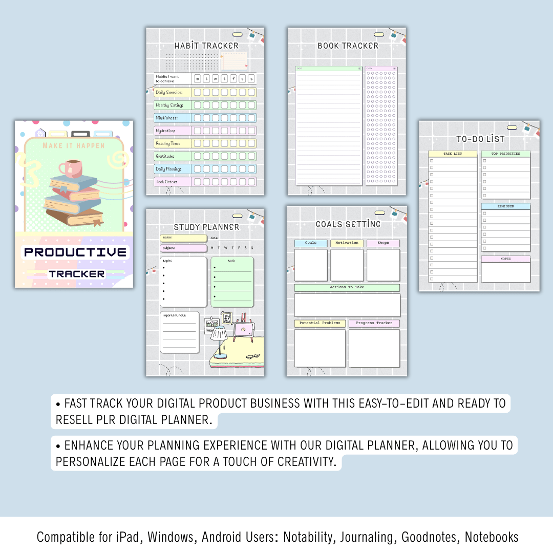 My Planner | 102+ Pages | PLR & MRR | GoodNotes & PDF